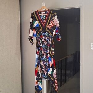 Beautiful and comfortable silk multicolored maxi dress